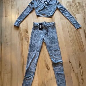 TIE DYE PANT SET IN BLUE